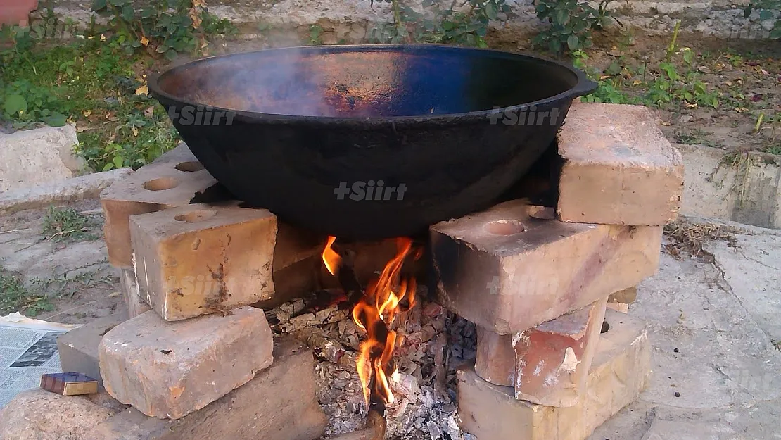 Ateşte yemek pişiren kadın, bayılıp ateşe düştü