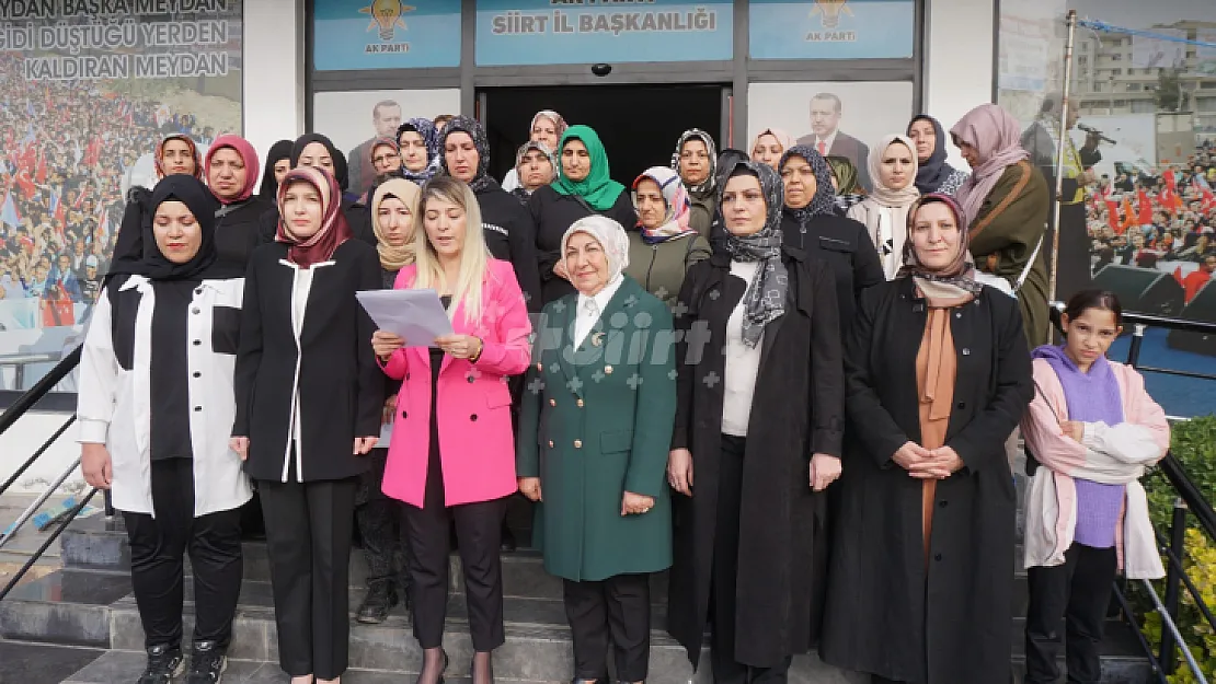 AK Parti Siirt Kadın Kolları Başkanlığı'ndan 'Kadına Yönelik Şiddet' Açıklaması