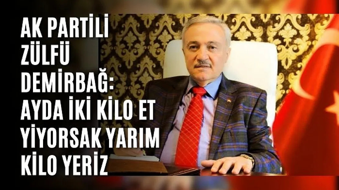 AK Partili Zülfü Demirbağ: Ayda iki kilo et yiyorsak yarım kilo yeriz