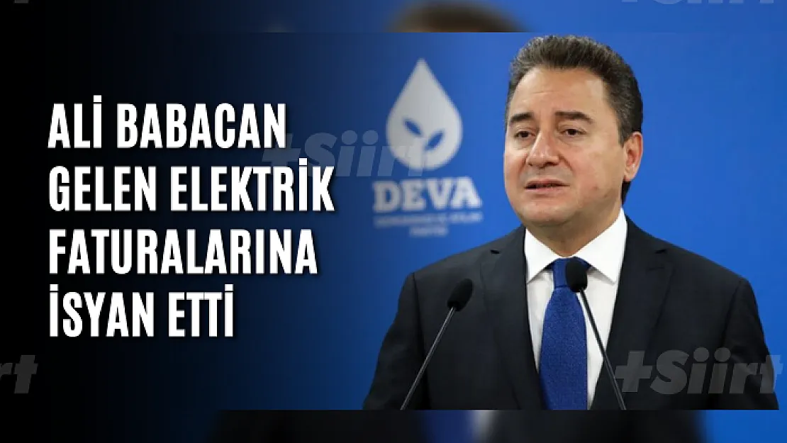 Ali Babacan gelen elektrik faturalarına isyan etti