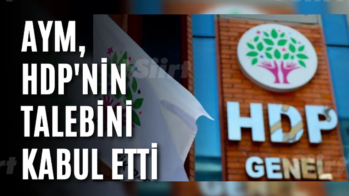 AYM, HDP'nin talebini kabul etti