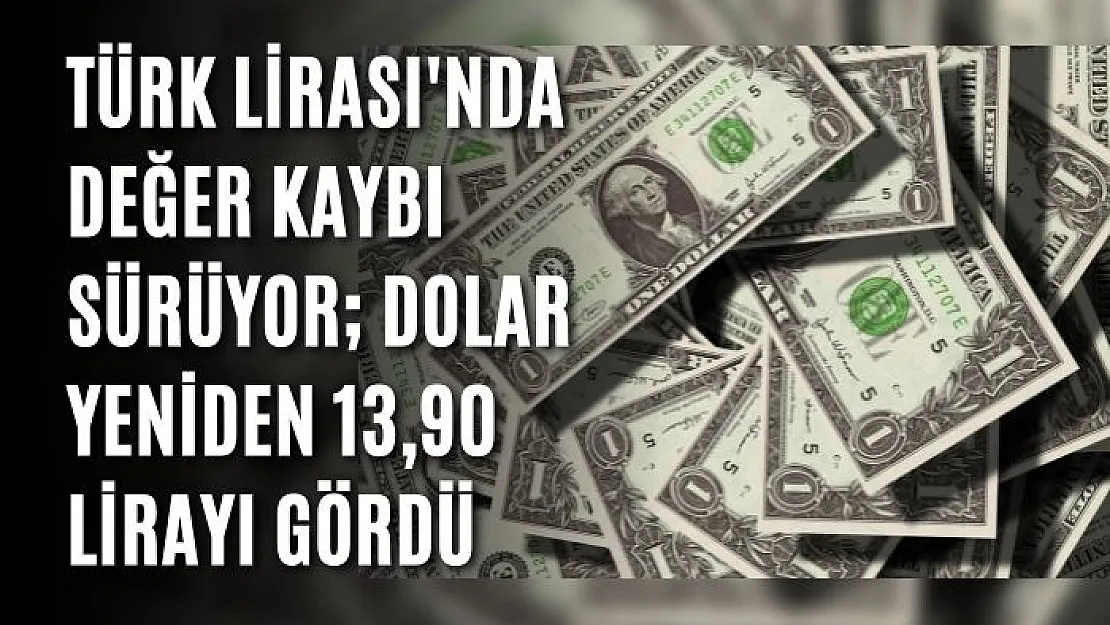 Türk Lirası'nda değer kaybı sürüyor dolar yeniden 13,90 lirayı gördü