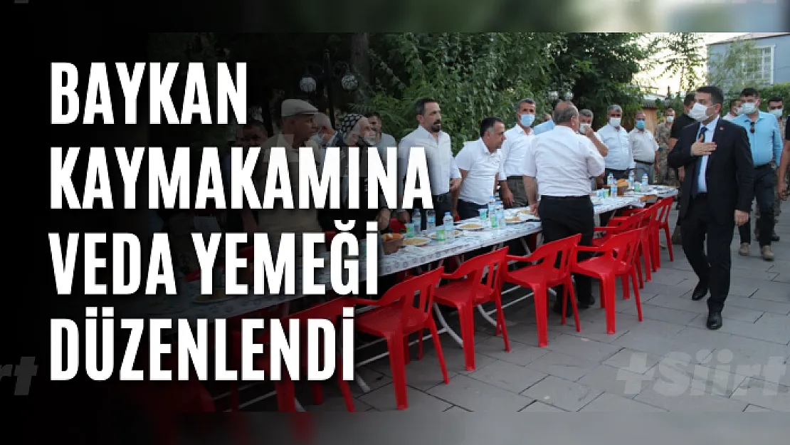 Baykan Kaymakamına Veda Yemeği Düzenlendi