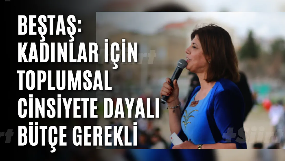 Beştaş: Kadınlar için toplumsal cinsiyete dayalı bütçe gerekli