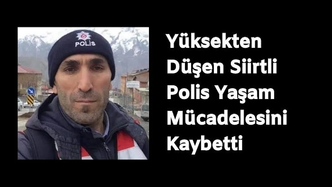 İstanbul'da Kumarhane Baskınına Giderek Yüksekten Düşen Siirtli Polis Hayatını Kaybetti