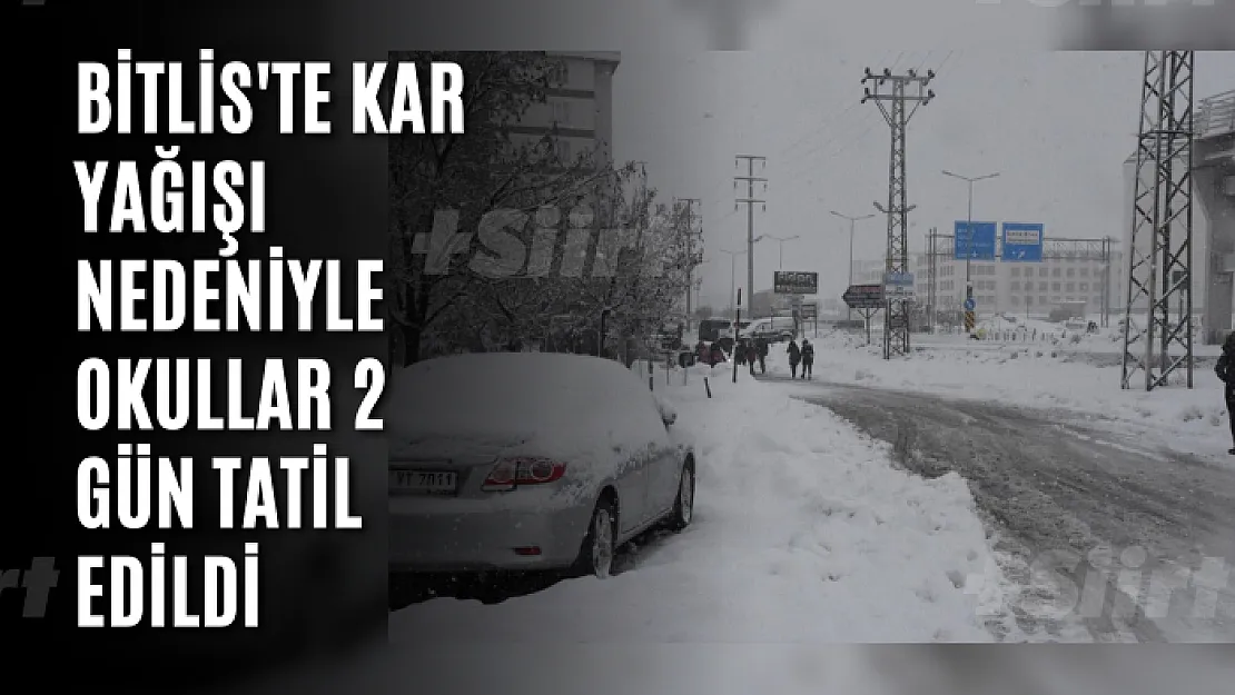 Bitlis'te kar yağışı nedeniyle okullar 2 gün tatil edildi