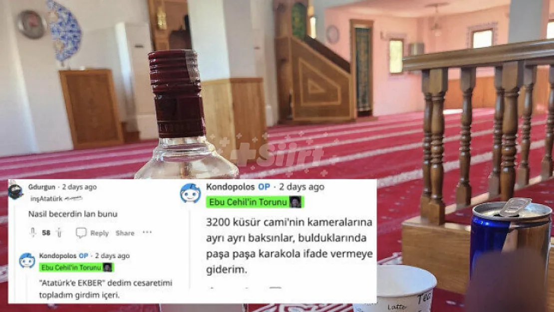 Camide içki içip fotoğrafını paylaşan şahıstan rezil sözler