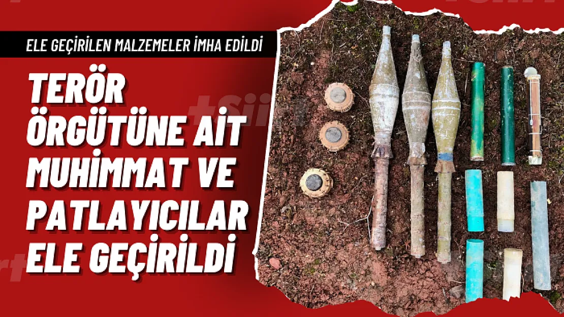 TERÖR ÖRGÜTÜNE AİT MUHİMMAT VE PATLAYICILAR ELE GEÇİRİLDİ