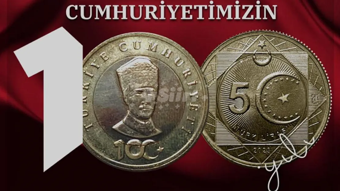 Cumhuriyet'in 100. yılına özel hatıra parası! İşte yeni 5 TL