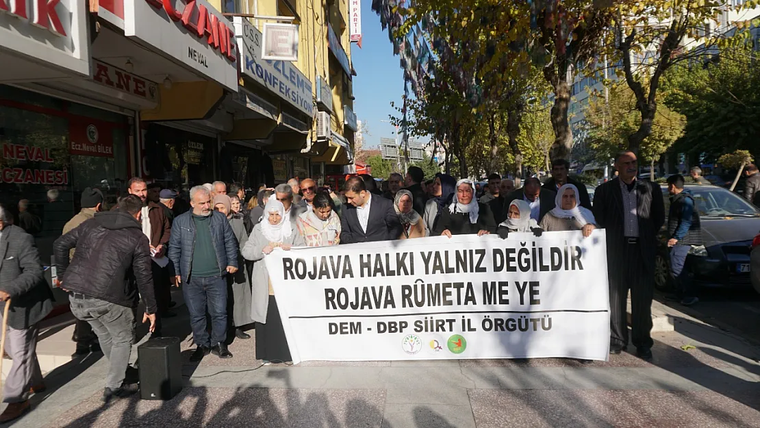 DEM Parti Siirt İl Örgütü'nden Kuzey ve Doğu Suriye'ye Yönelik Saldırılarla İlgili Basın Açıklaması