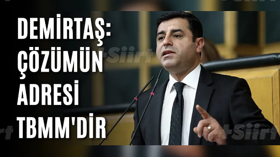 Demirtaş: Çözümün adresi TBMM'dir