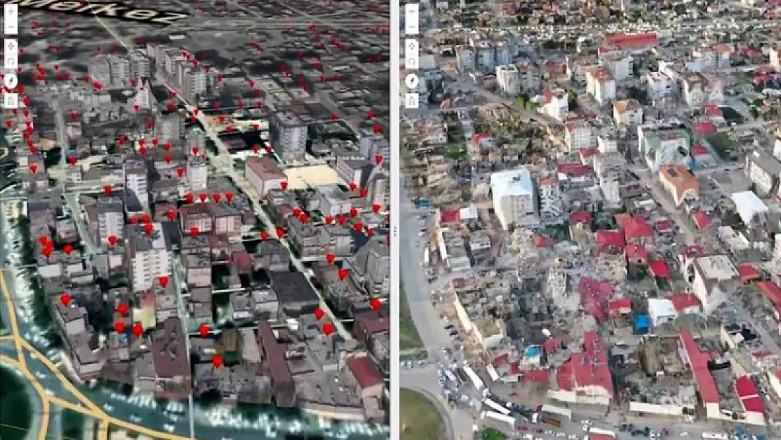 Depremin etkisi uzaydan görüntülendi! Hatay'daki yıkım net olarak fark ediliyor