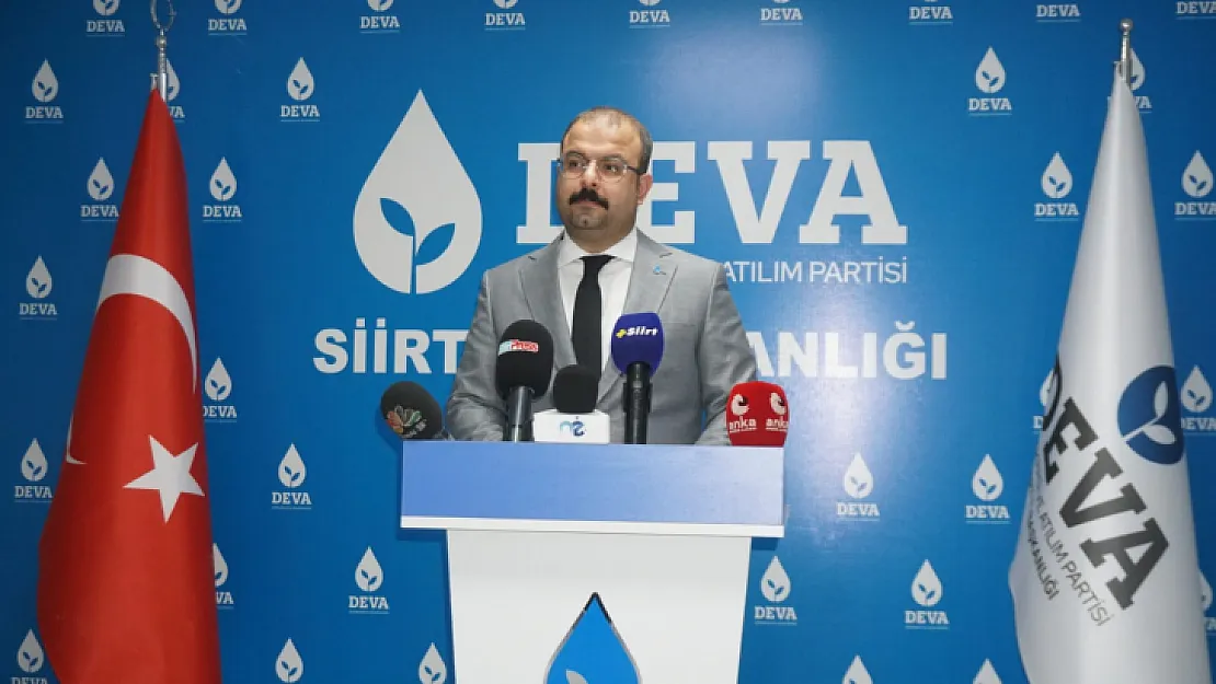 DEVA Partisi Siirt İl Başkanı Dayanan'dan o olaya sert tepki!