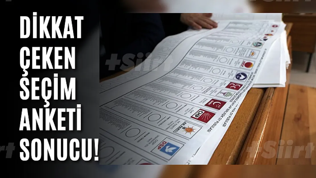 Dikkat Çeken Seçim Anketi Sonucu!