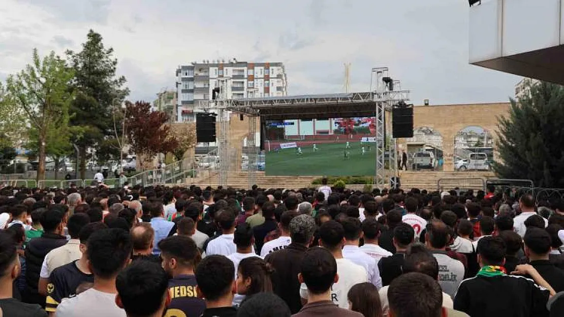 Diyarbakır'da binlerce taraftar dev ekranda maç keyfi yaptı