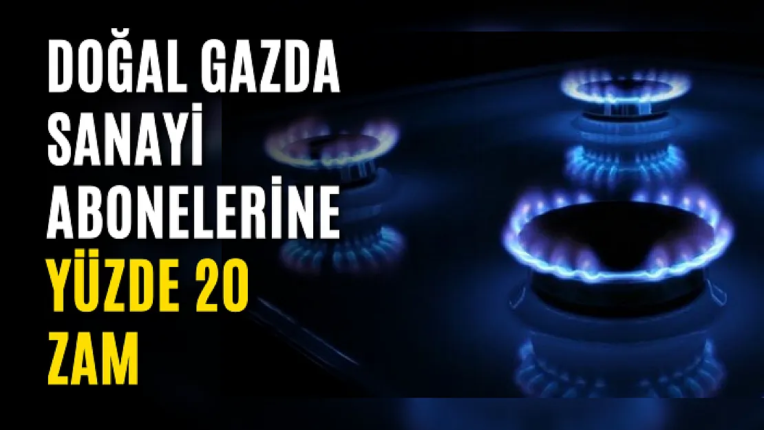 Doğal gazda sanayi abonelerine yüzde 20 zam