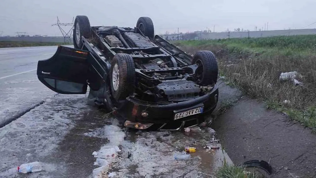 Dolu yağışı kazaya neden oldu