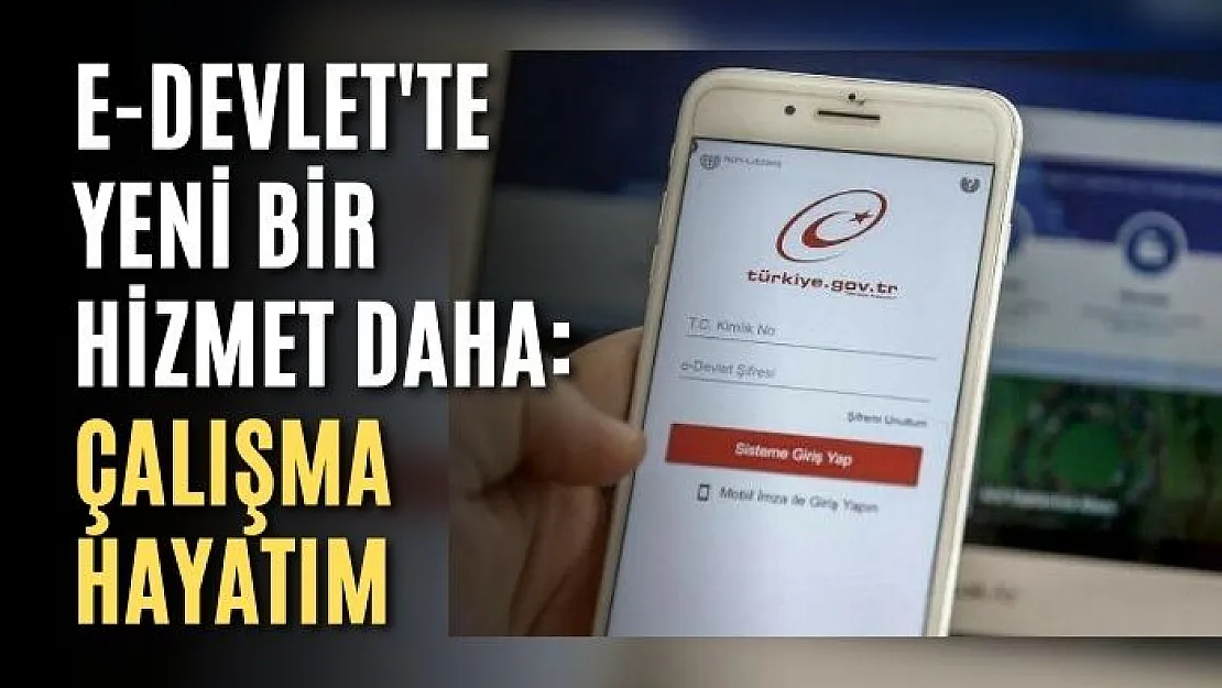 e-Devlet'te yeni bir hizmet daha: Çalışma Hayatım