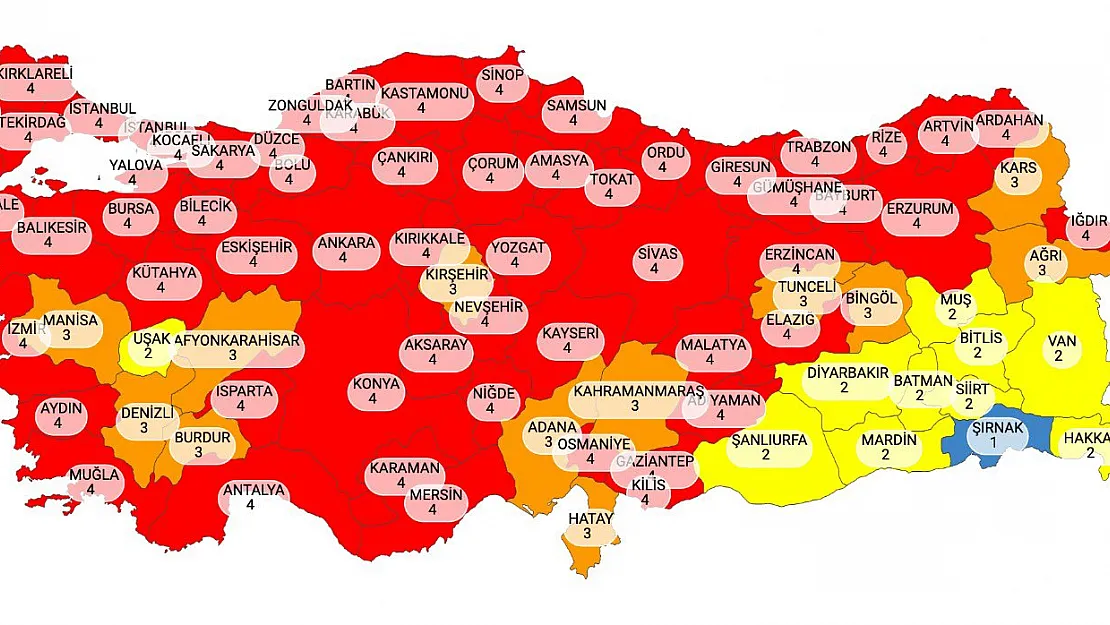 Risk haritasındaki tek 'mavi' renkli il olan Şırnak'ın başarısı, 6 maddeden geçiyor