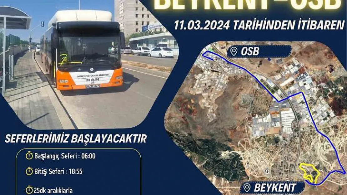 Gaziantep Büyükşehir 3 yeni otobüs hattını hizmete açıyor