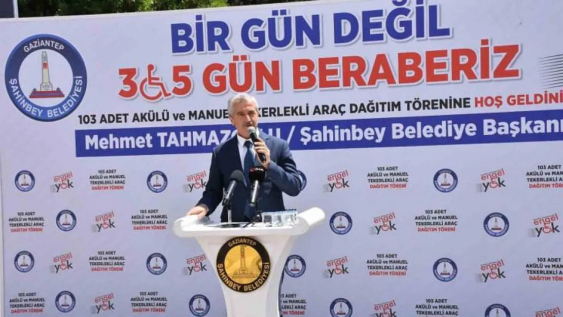 Gaziantep'te 103 engelliye akülü ve manuel tekerlekli sandalye dağıtıldı