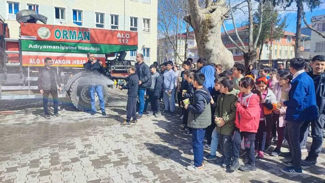 Gölbaşı ilçesinde öğrencilere orman yangını eğitimi verildi