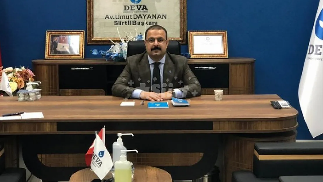 Görevinden Ayrılan DEVA Partisi Siirt İl Başkanı Umut Dayanan Yeniden Göreve Başladı