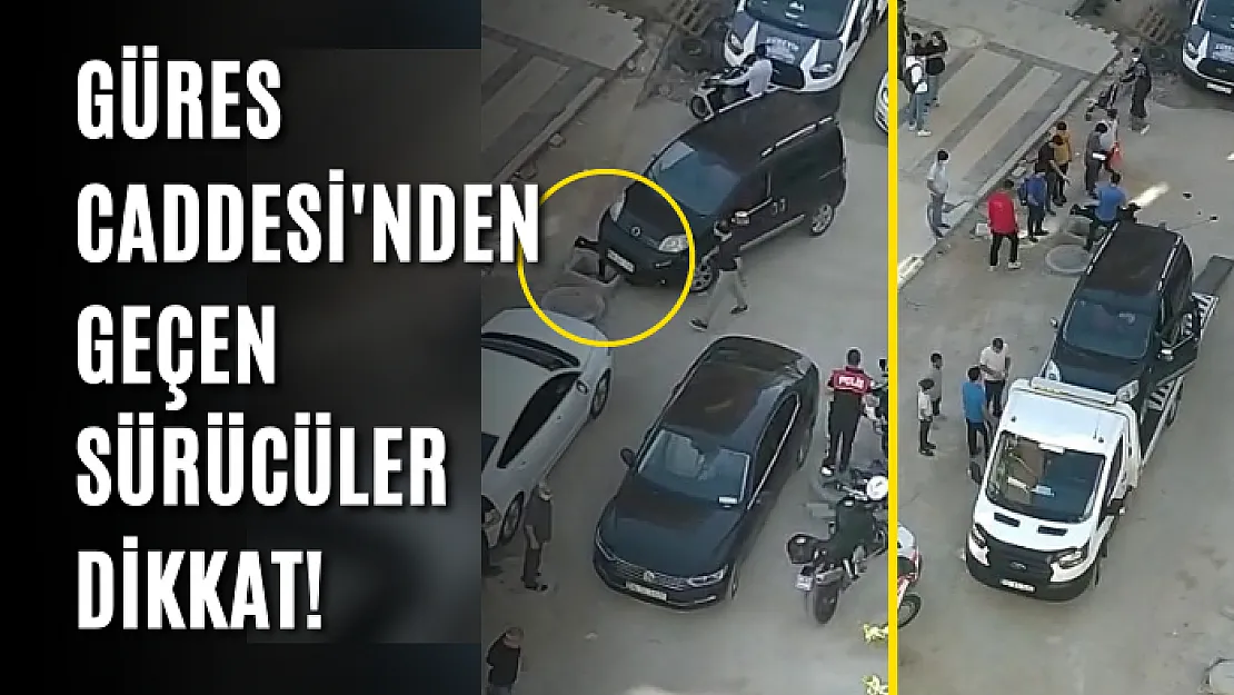 Güres Caddesi'nden Geçen Sürücüler Dikkat!