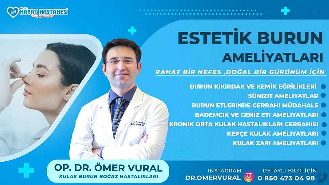 Hacettepe Mezunu KBB Uzmanı Op. Dr. Ömer Vural, Özel Siirt Hayat Hastanesi'nde Göreve Başlıyor