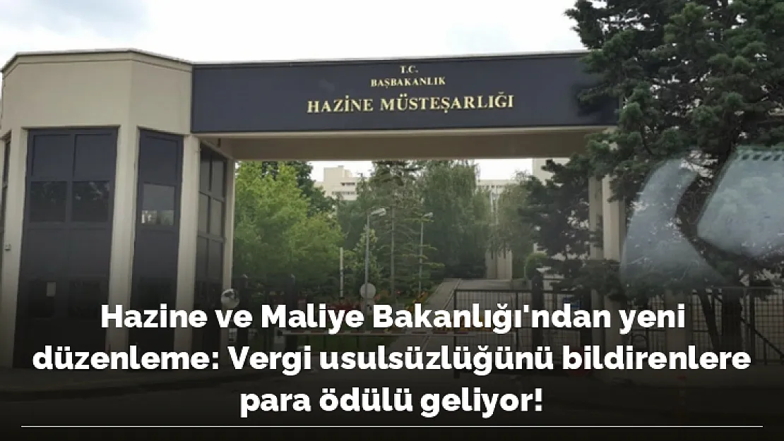 Hazine ve Maliye Bakanlığı'ndan yeni düzenleme: Vergi usulsüzlüğünü bildirenlere para ödülü geliyor!