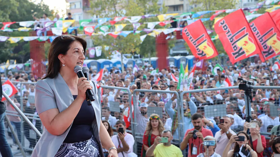 HDP Eş Genel Başkanı Buldan: 'Sizin önünüzde asla diz çökmeyiz, boyun eğmeyiz, size biat etmeyiz'