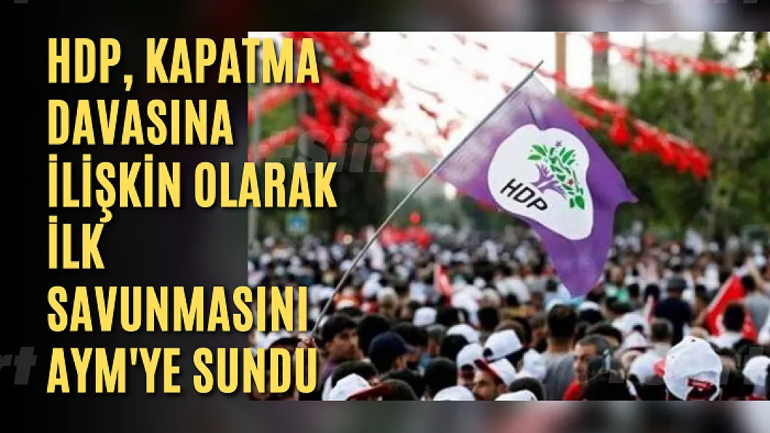 HDP, kapatma davasına ilişkin olarak ilk savunmasını AYM'ye sundu