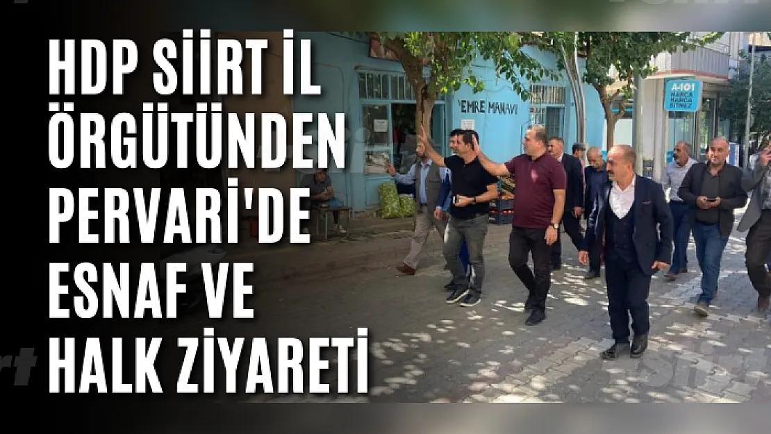 HDP Siirt İl Örgütünden Pervari'de Esnaf ve Halk Ziyareti