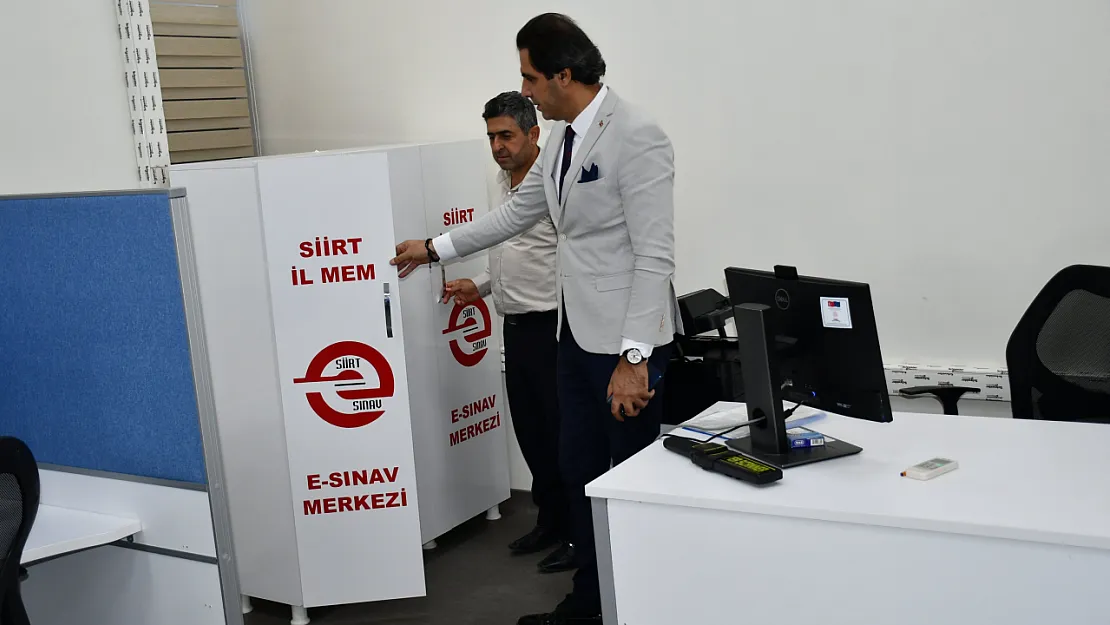 İl Milli Eğitim Müdürü Saz, E-Sınav Merkezinde İncelemelerde Bulundu