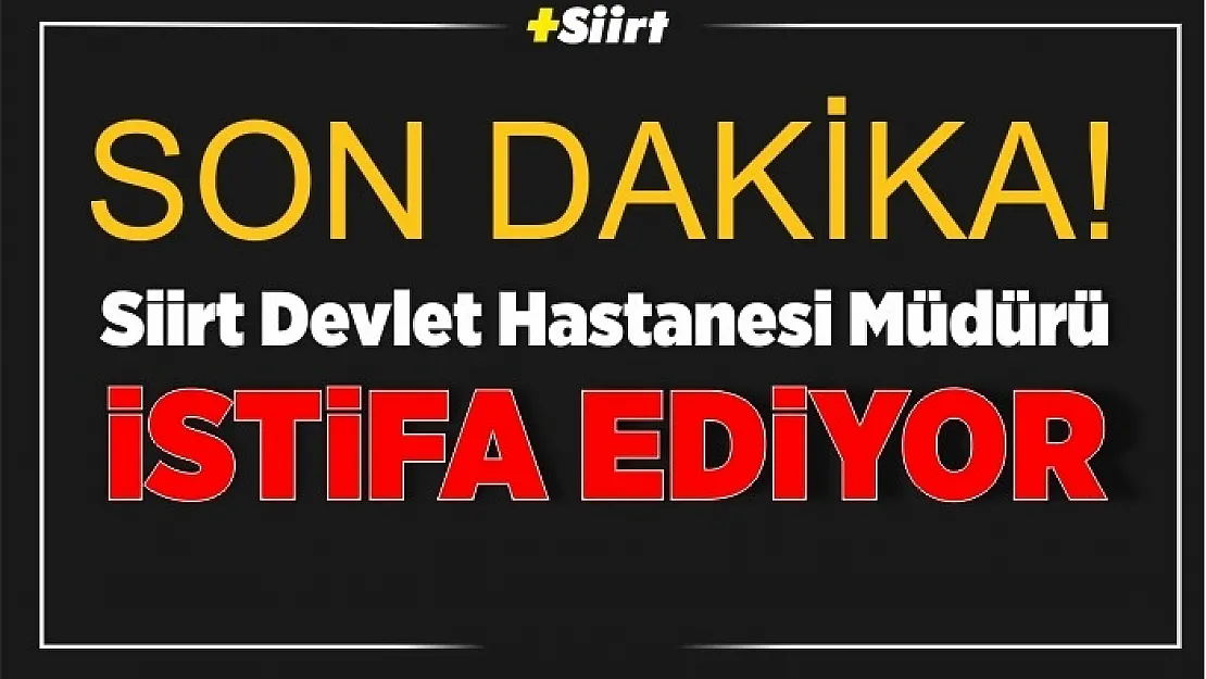 Siirt'te Bir Şok İstifa Daha