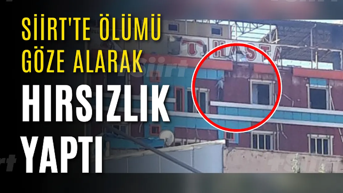 Siirt'te ölümü göze alarak hırsızlık yaptı