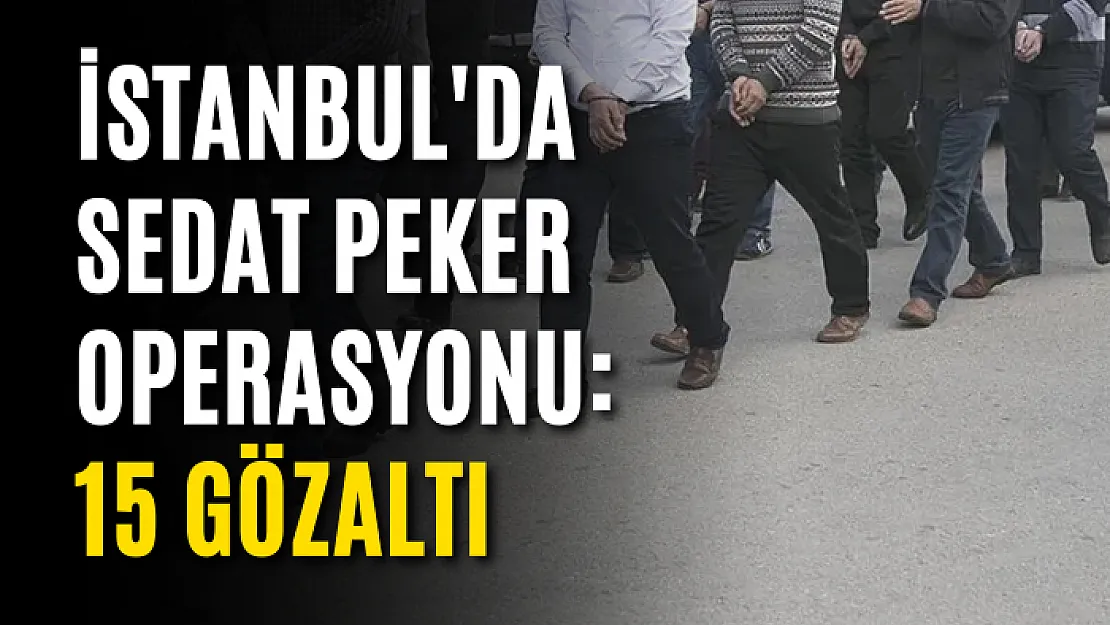 İstanbul'da Sedat Peker operasyonu: 15 gözaltı