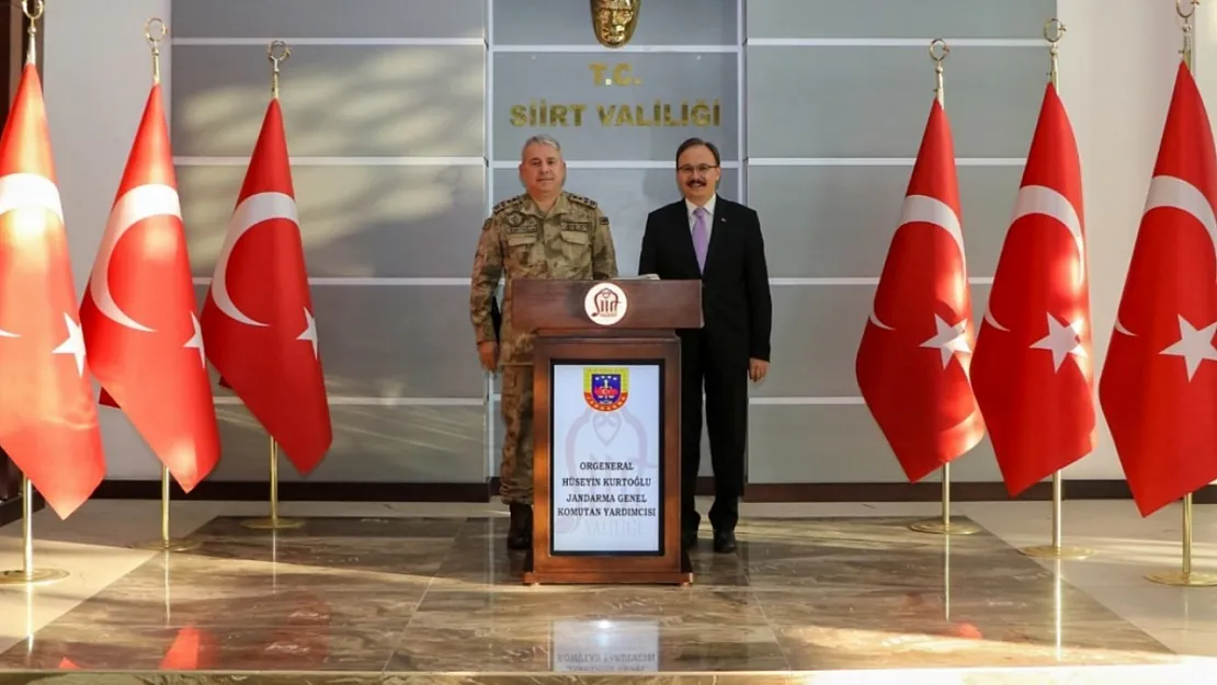 Jandarma Genel Komutan Yardımcısı Orgeneral Hüseyin Kurtoğlu, Vali Kızılkaya'yı Ziyaret Etti