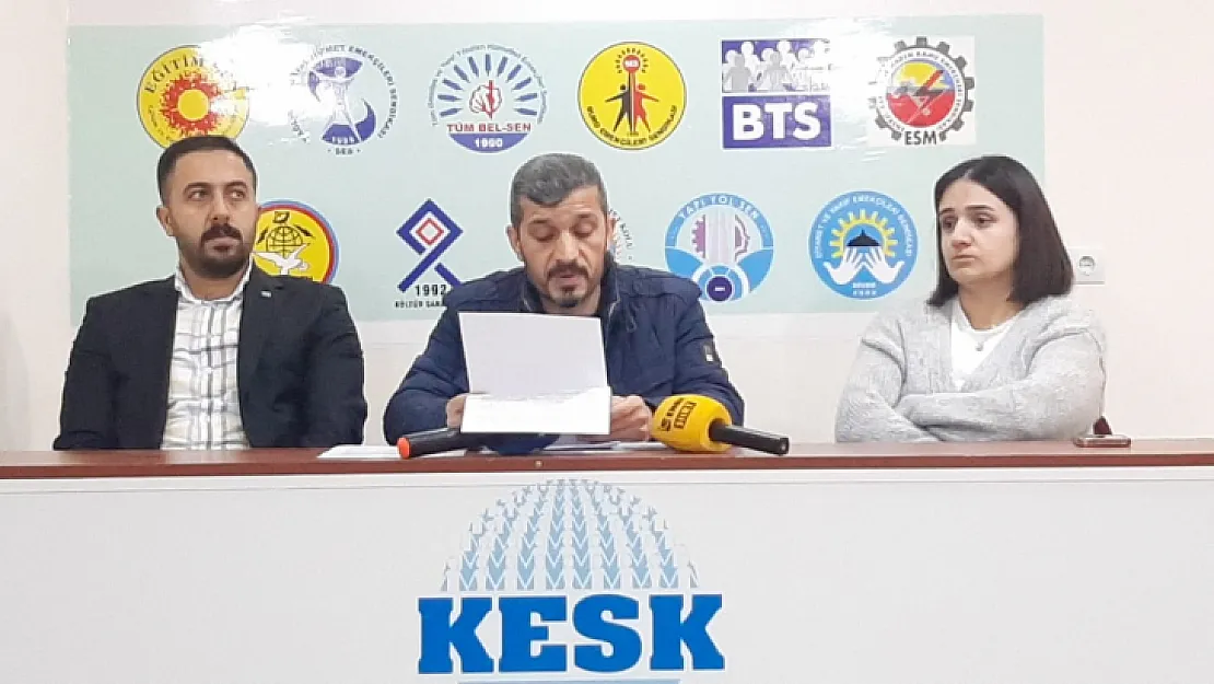 KESK Siirt Şubesi: Ali Cengiz oyunu ile yaşadığımız gerçek enflasyonu gizlemeyi başardılar