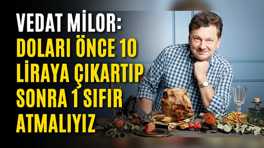 Vedat Milor: Doları önce 10 liraya çıkartıp sonra 1 sıfır atmalıyız