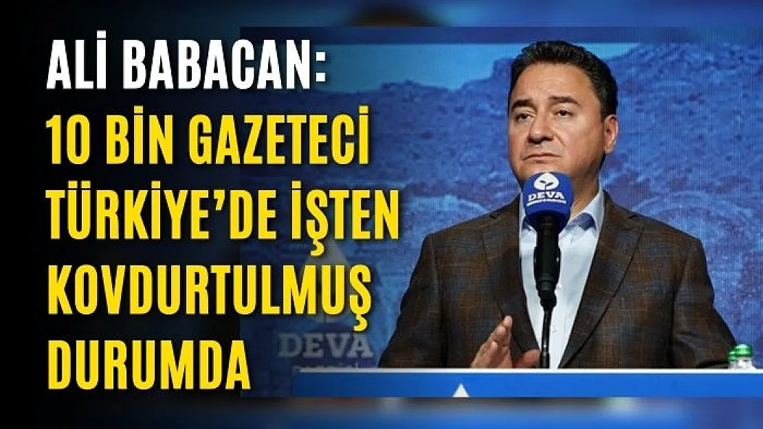 Ali Babacan: 10 bin gazeteci Türkiye'de işten kovdurtulmuş durumda