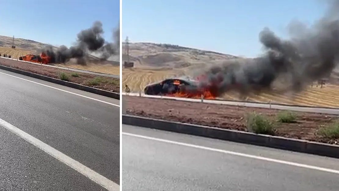 Kurtalan Girişinde Son Model Mercedes Alev Alev Yandı: 4 Kişi Canını Zor Kurtardı