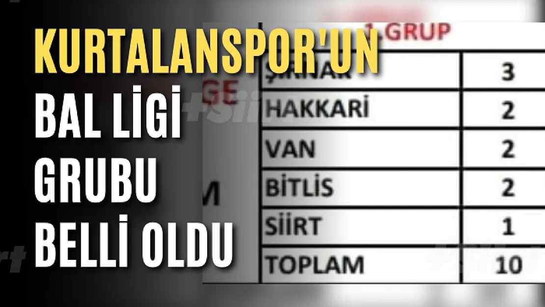 Kurtalanspor'un Bal Ligi Grubu Belli Oldu