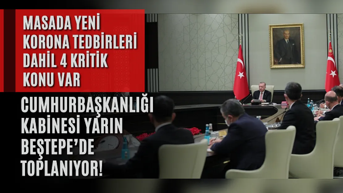 Cumhurbaşkanlığı Kabinesi yarın Beştepe'de toplanıyor! Masada yeni korona tedbirleri dahil 4 kritik konu var