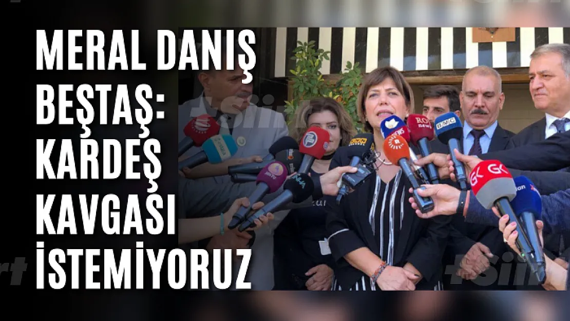 Meral Danış Beştaş: Kardeş Kavgası İstemiyoruz