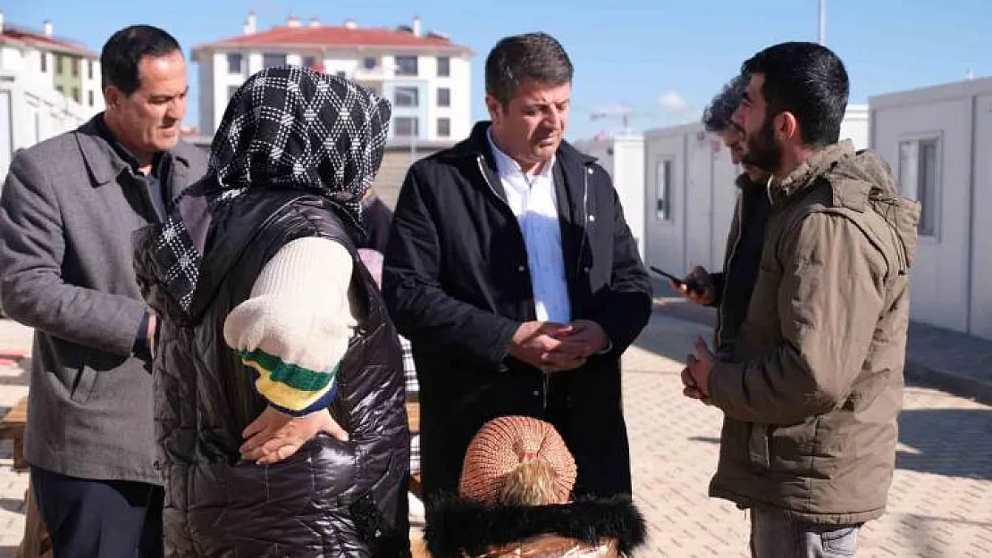 Milletvekili Tutdere, konut alanı ve konteyner kentte incelemede bulundu