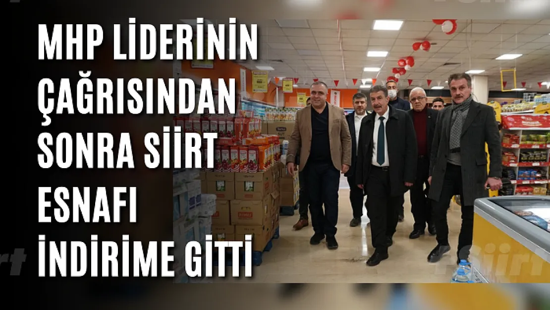 Siirt Esnafı Milli Birlik ve Dayanışma Kampanyasına Destek Verdi