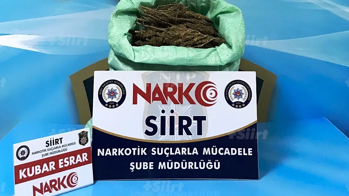 Siirt'te 4 kilo Kubar Esrar maddesi ele geçirildi