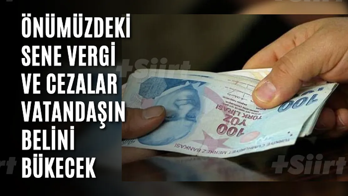 Önümüzdeki sene vergi ve cezalar vatandaşın belini bükecek