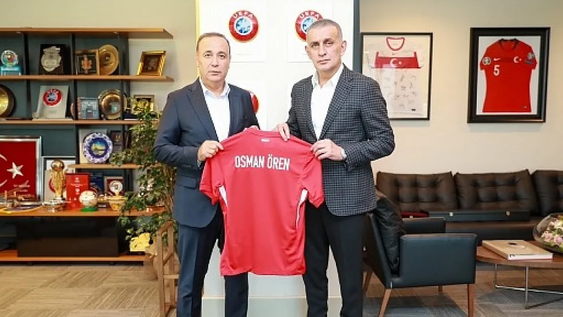 Osman Ören, TFF Başkanı İbrahim Ethem Hacıosmanoğlu'nu Ziyaret Etti